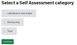 Register for self assessment